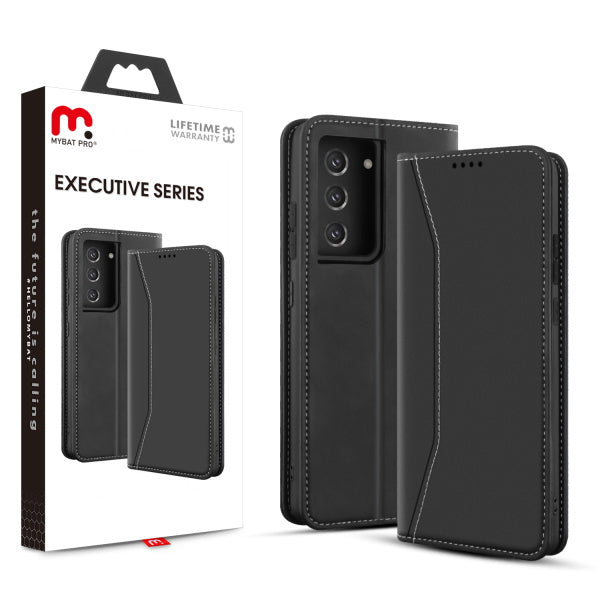 MyBat Pro Executive Series Wallet Case for Samsung Galaxy A02s - Black