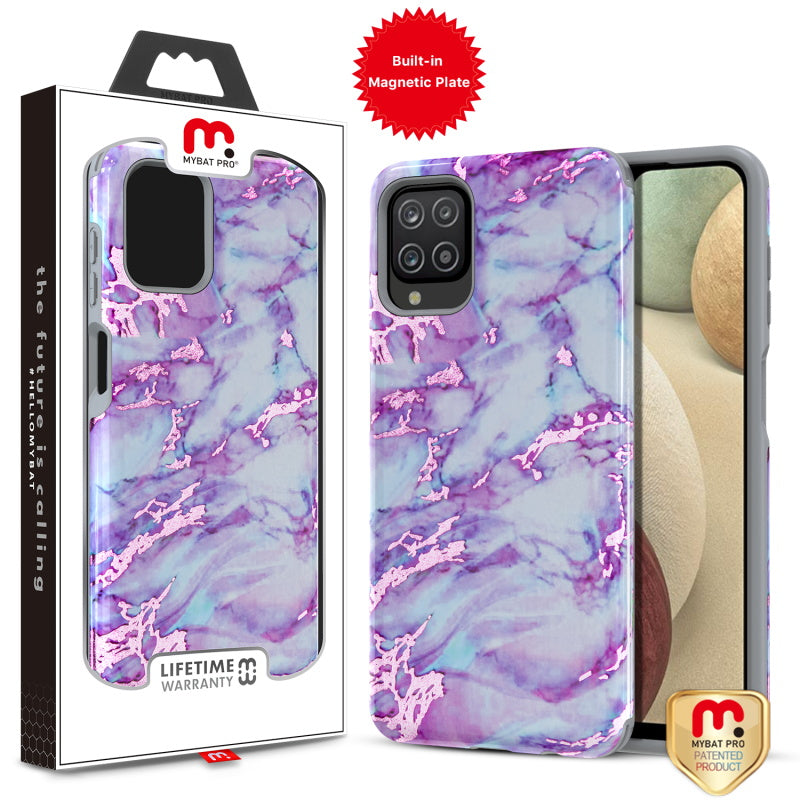 MyBat Pro Fuse Series Case with Magnet for Samsung Galaxy A12 5G - Purple Marble