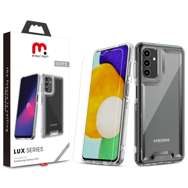 MyBat Pro Lux Series Case with Tempered Glass for Samsung Galaxy A13 5G - Clear