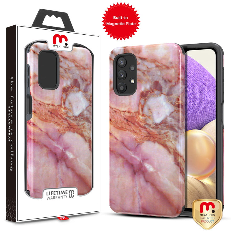 MyBat Pro Fuse Series Case with Magnet for Samsung Galaxy A32 5G - Pink Marble