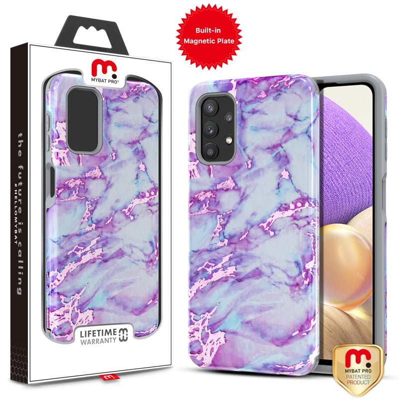 MyBat Pro Fuse Series Case with Magnet for Samsung Galaxy A32 5G - Purple Marble