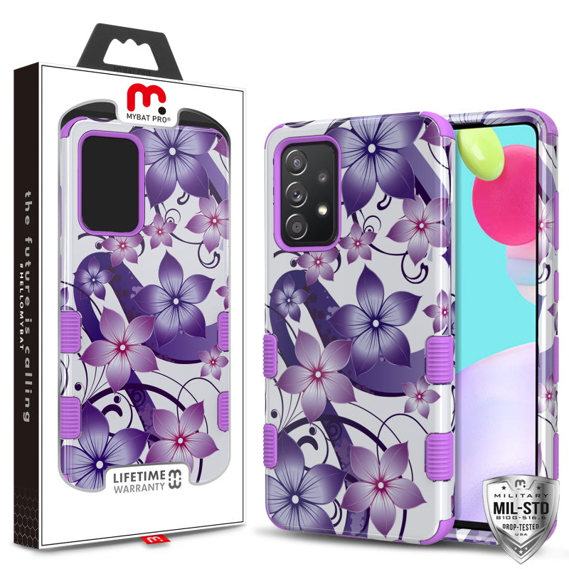 MyBat Pro TUFF Series Case for Samsung Galaxy A52 5G - Purple Hibiscus