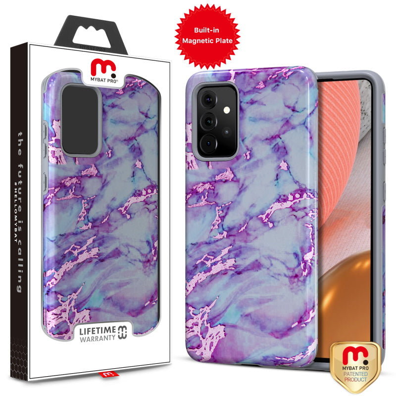 MyBat Pro Fuse Series Case with Magnet for Samsung Galaxy A72 5G - Purple Marble