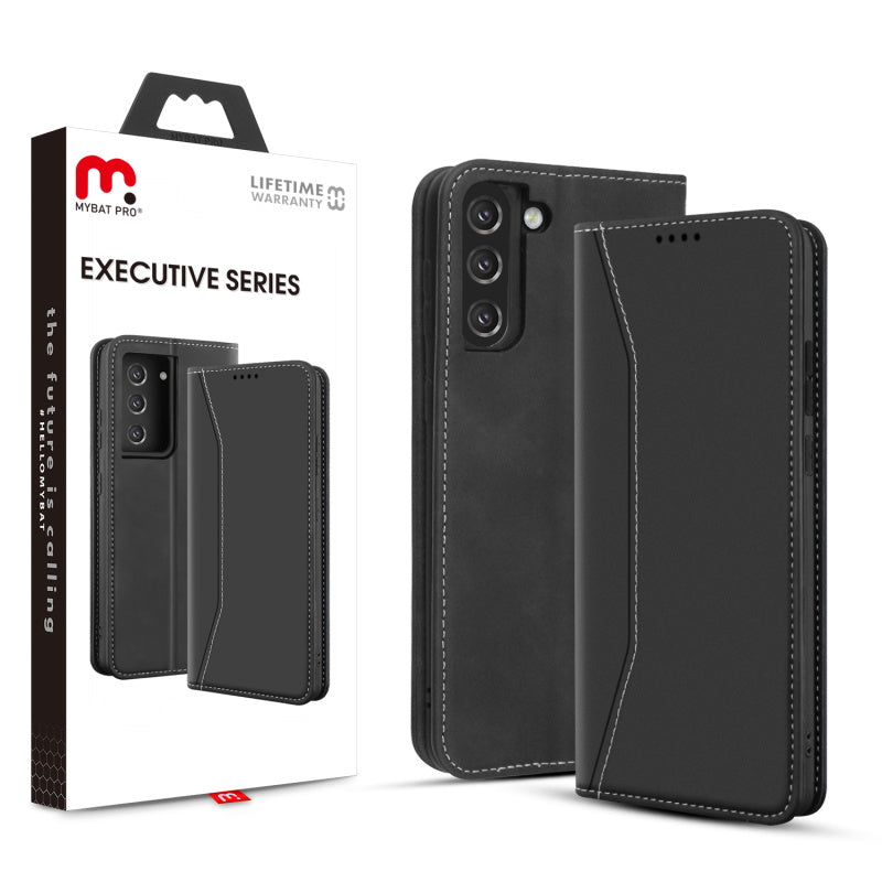 MyBat Pro Executive Series Wallet Case for Samsung Galaxy S21 - Black