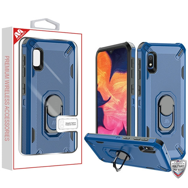 MyBat Brigade Hybrid Protector Cover (with Ring Stand) for Samsung Galaxy A10E - Ink Blue / Black