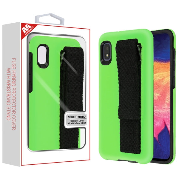 MyBat Fuse Series Case with Wristband Stand for Samsung Galaxy A10E - Green