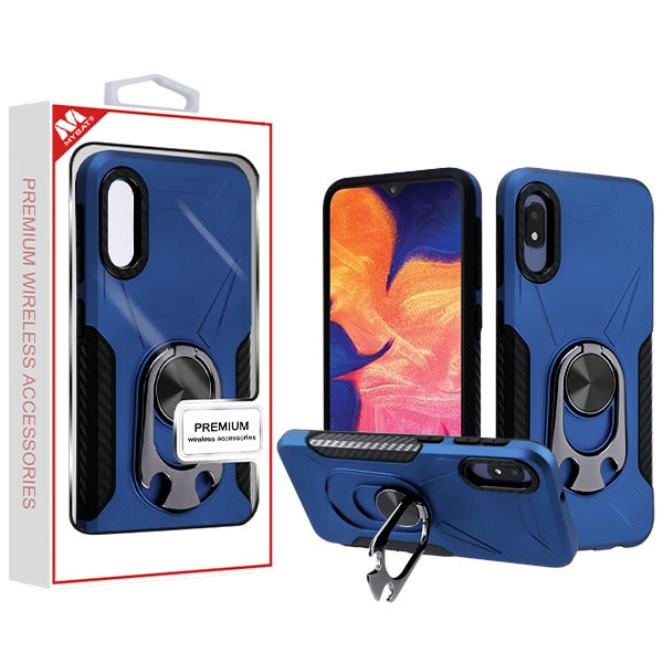 MyBat Hybrid Protector Cover (with Ring Holder Kickstand Bottle) for Samsung Galaxy A10E - Ink Blue / Black
