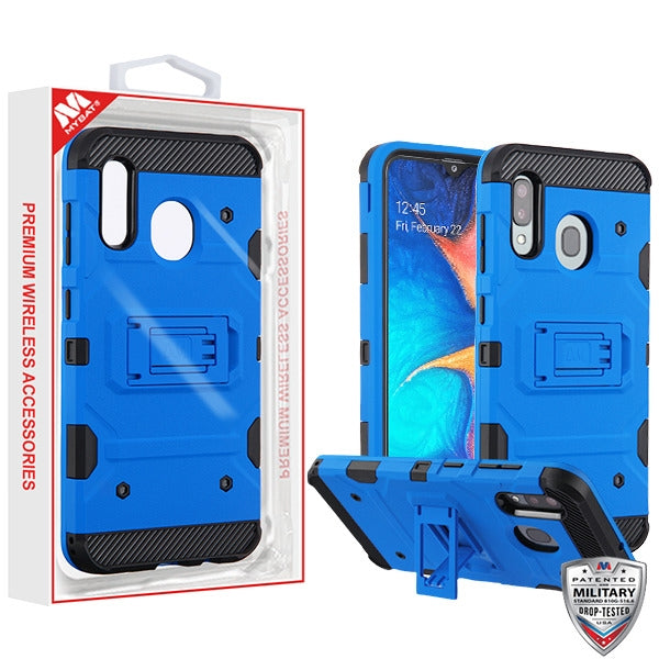 MyBat Storm Tank Hybrid Protector Cover [Military-Grade Certified] for Samsung Galaxy A20 - Blue / Black