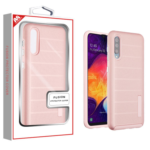 MyBat Fusion Protector Cover for Samsung Galaxy A50 - Rose Gold Dots Textured / Rose Gold