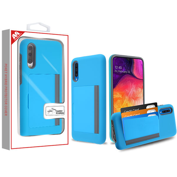 MyBat Poket Hybrid Protector Cover (with Back Film) for Samsung Galaxy A50 - Blue / Gray