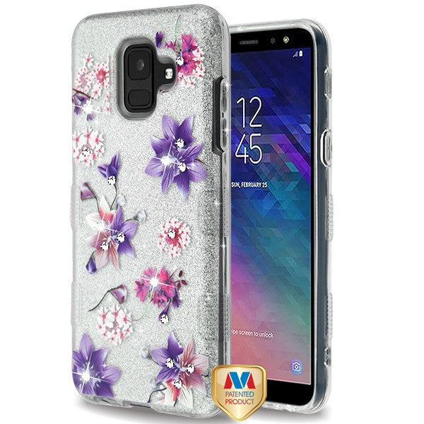 MyBat Full Glitter TUFF Series Case for Samsung Galaxy A6 (2018) - Purple Stargazers Diamante