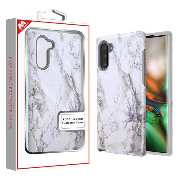 MyBat Fuse Series Case for Samsung Galaxy Note 10 (6.3) - White Marble