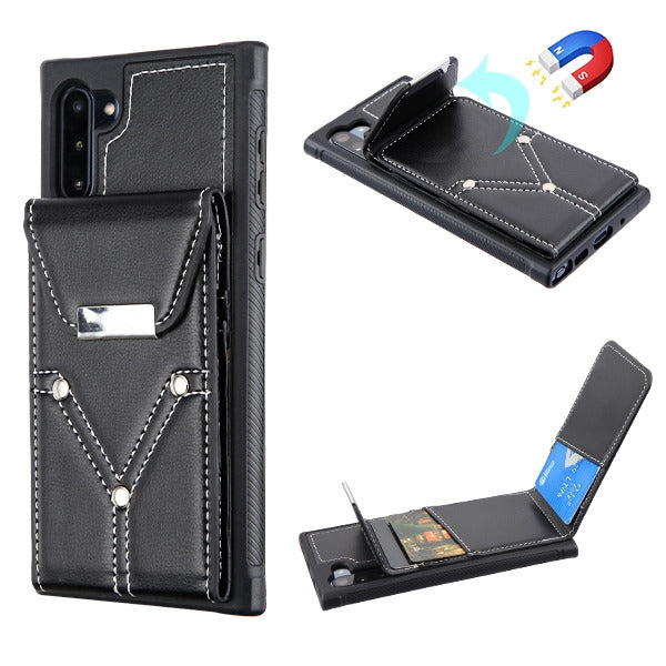 MyBat Buckle Wallet Cover (with Magnetic buckle) for Samsung Galaxy Note 10 (6.3) - Black