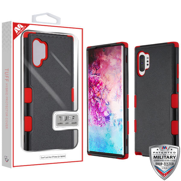 MyBat TUFF Series Case for Samsung Galaxy Note 10 Plus (6.8) / Galaxy Note 10 Plus 5G - Natural Black / Red