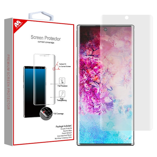 MyBat Screen Protector (with Curved Coverage) for Samsung Galaxy Note 10 Plus (6.8) / Galaxy Note 10 Plus 5G - Clear