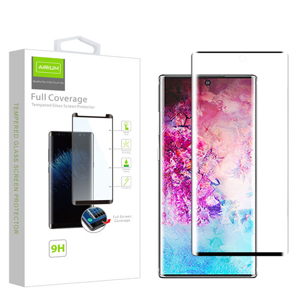 MyBat Full Coverage Tempered Glass Screen Protector for Samsung Galaxy Note 10 Plus (6.8) / Galaxy Note 10 Plus 5G - Black