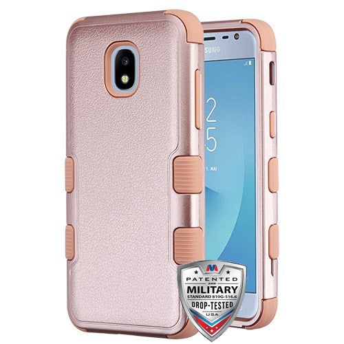 MyBat TUFF Series Case for Samsung J337 (Galaxy J3 (2018))/Galaxy J3 V/J3 3rd Gen / Galaxy J3 Star - Textured Rose Gold / Rose Gold