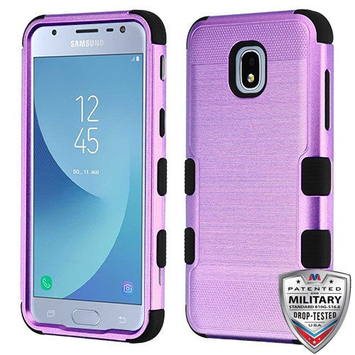MyBat TUFF Series Case for Samsung J337 (Galaxy J3 (2018))/Galaxy J3 V/J3 3rd Gen / Galaxy J3 Star - Purple Brushed / Black