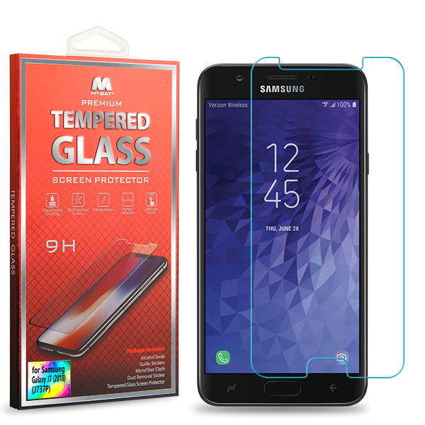 MyBat Tempered Glass Screen Protector (2.5D) for Samsung J737P (Galaxy J7 (2018))/Galaxy J7 Star / Galaxy J7 V 2nd Gen - Clear