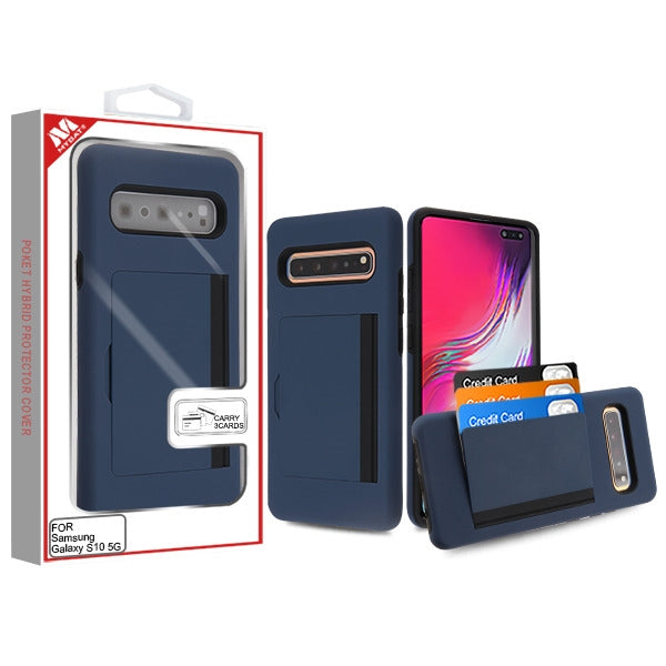 MyBat Poket Hybrid Protector Cover (with Back Film) for Samsung Galaxy S10 5G - Ink Blue / Black