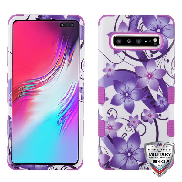 MyBat TUFF Series Case for Samsung Galaxy S10 5G - Purple Hibiscus