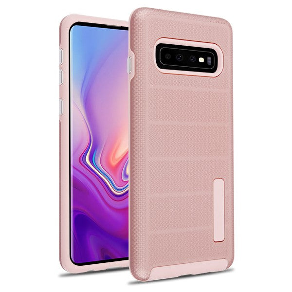 MyBat Fusion Protector Cover for Samsung Galaxy S10 - Rose Gold Dots Textured / Rose Gold