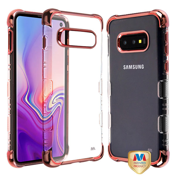 MyBat TUFF Klarity Lux Candy Skin Cover for Samsung Galaxy S10E - Rose Gold Plating