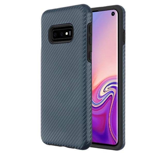 MyBat Fuse Series Case for Samsung Galaxy S10E - Slate Blue Carbon Fiber