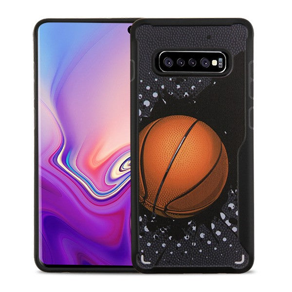 MyBat Vista Hybrid Protector Cover for Samsung Galaxy S10 plus - Slam Dunk / Black