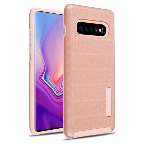 MyBat Fusion Protector Cover for Samsung Galaxy S10 plus - Rose Gold Dots Textured / Rose Gold