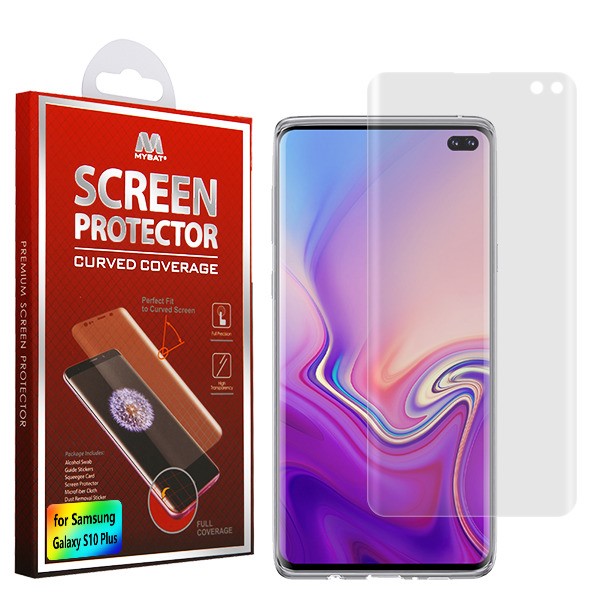 MyBat Screen Protector (with Curved Coverage) for Samsung Galaxy S10 plus - Clear