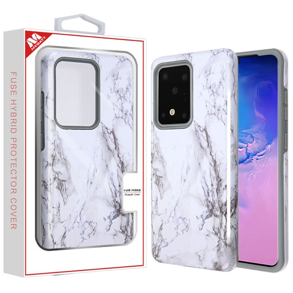 MyBat Fuse Series Case for Samsung Galaxy S20 Ultra (6.9) - White Marble
