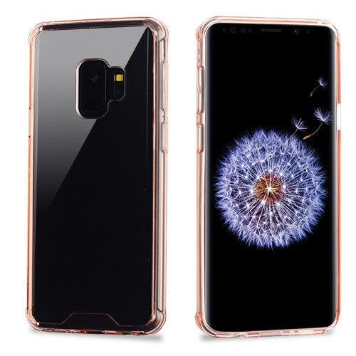 MyBat Sturdy Gummy Cover for Samsung Galaxy S9 - Highly Transparent Clear / Transparent Rose Gold