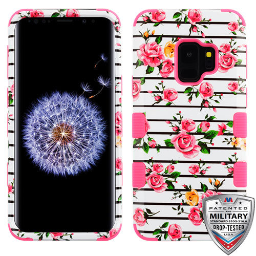 MyBat TUFF Series Case for Samsung Galaxy S9 - Pink Fresh Roses / Electric Pink