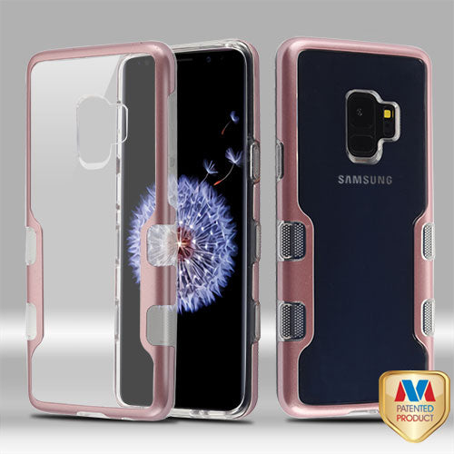 MyBat TUFF Panoview Hybrid Protector Cover for Samsung Galaxy S9 - Metallic Rose Gold / Transparent Clear