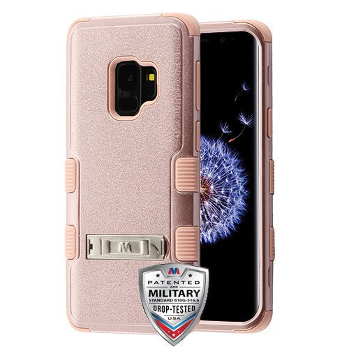 MyBat TUFF Series Case (with Stand) for Samsung Galaxy S9 - Textured Rose Gold / Rose Gold