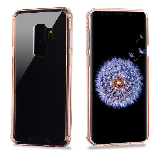 MyBat Sturdy Gummy Cover for Samsung Galaxy S9 Plus - Highly Transparent Clear / Transparent Rose Gold