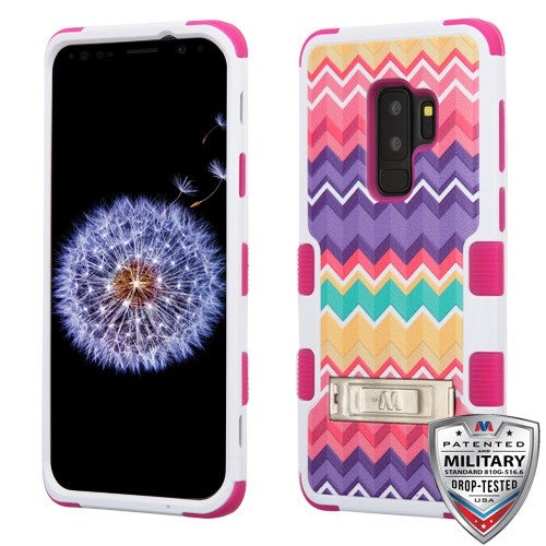 MyBat TUFF Series Case (with Stand) for Samsung Galaxy S9 Plus - Camo Wave / Hot Pink