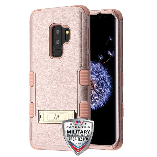 MyBat TUFF Series Case (with Stand) for Samsung Galaxy S9 Plus - Textured Rose Gold / Rose Gold