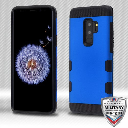 MyBat TUFF Trooper Hybrid Protector Cover [Military-Grade Certified] for Samsung Galaxy S9 Plus - Titanium Dark Blue / Black