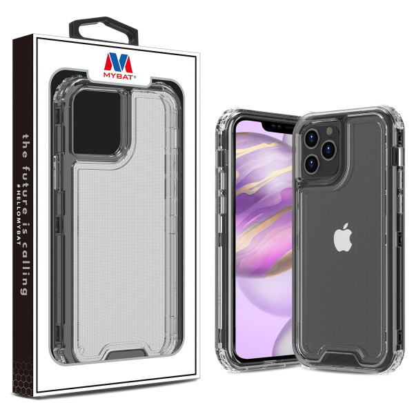 MyBat Hybrid Protector Cover for Apple iPhone 12 Pro Max (6.7) - Transparent Smoke / Transparent Clear