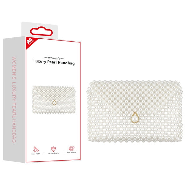 MyBat Universal Women'sLuxury Pearl Handbag - White