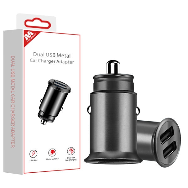 MyBat Dual USB Car Charger Adapter(3.5A) - Black