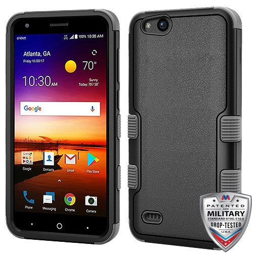 MyBat TUFF Series Case for Zte N9137 (Tempo X)/Tempo Go / Fanfare 3 - Natural Black / Iron Gray